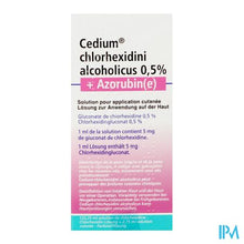 Afbeelding in Gallery-weergave laden, Cedium Chlorhexidini Gluc Alc 0,5% 125ml+azorubine

