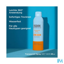 Load image into Gallery viewer, Isdin Fotoprotector Transp. Wet Skin Ip50 250ml
