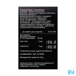 Imixx Junior Framboos Kauwtabl 30