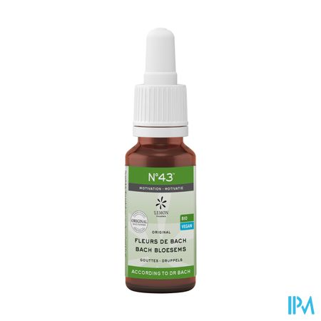 Bachbloesem Bio N43 Druppels Motivatie 20ml