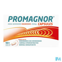 Afbeelding in Gallery-weergave laden, Promagnor: Hoog Gedoseerd Magnesium 450mg (90 capsules)
