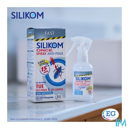 Silikom Once Spray Gel A/Luizen              100Ml