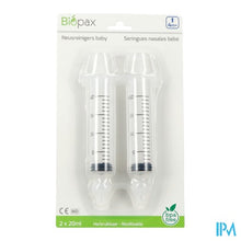 Afbeelding in Gallery-weergave laden, Biopax Neusreiniger Baby 4m+ 2x20ml + 2 Neusstuk.
