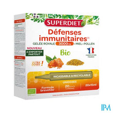 Load image into Gallery viewer, Superdiet Unidose Koningin.gelei 3000 Bio 20x15ml
