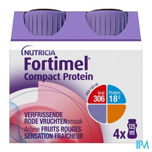 Charger l'image dans la galerie, Fortimel Compact Protein Verfrissende Rode Vruchten Flesjes 4x125 ml
