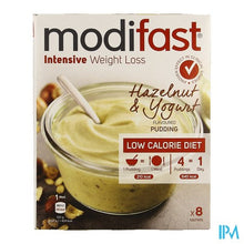 Afbeelding in Gallery-weergave laden, Modifast Intensive Hazeln.&amp;yog. Flav.pudding 8x52g
