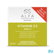 Charger l'image dans la galerie, Alfa Vitamine D3 3000iu Softcaps 120
