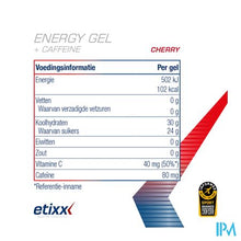 Afbeelding in Gallery-weergave laden, Etixx Energy Gel Caffeine Cherry 12x40ml
