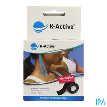 Afbeelding in Gallery-weergave laden, Naqi K Active Tape Black 5,0cmx 5m
