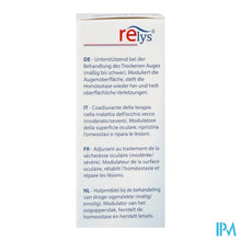 Afbeelding in Gallery-weergave laden, Relys Steriele Oftalmologische Oplossing 10ml
