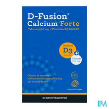 Afbeelding in Gallery-weergave laden, D-fusion Calcium Forte 500/2000 Kauwtabl 60
