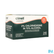 Afbeelding in Gallery-weergave laden, Clinell Alcoholdoekjes+2% Chloorhexidine 240

