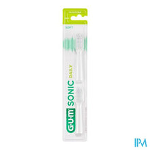 Load image into Gallery viewer, Gum Sonic Daily Batterij Tanden Opzetborstel Wit 2
