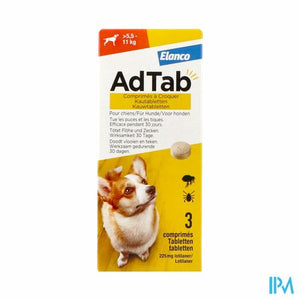 Adtab 225mg Hond >5,5kg-11kg Kauwtabl 3