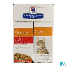 Load image into Gallery viewer, Prescription Diet Feline C/d Stress Chicken 12x85g
