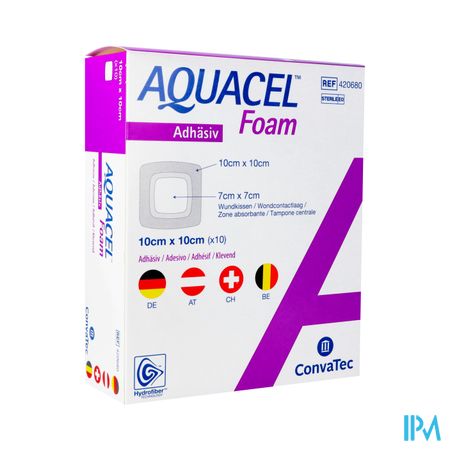 Aquacel Schuimverb Adh Hydrofiber 10,0x10,0cm 10