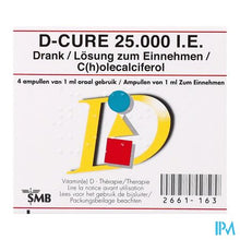 Load image into Gallery viewer, D-cure 25 000 I.E. - 4 Drinkbare Ampoules
