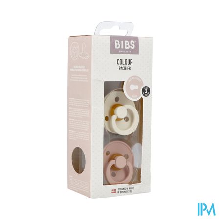 Bibs 3 Fopspeen Duo Ivory&blush