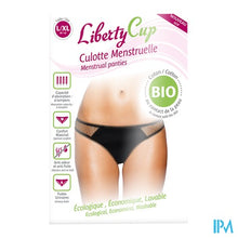 Afbeelding in Gallery-weergave laden, Libertycup Satijn Zwart Menstruatieslip l/xl 40-42
