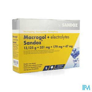 Macrogol + Electr Sandoz Pdr Ciroensmaak Zakje 8