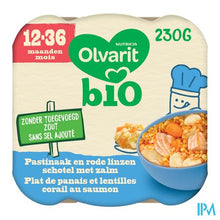 Charger l'image dans la galerie, Olvarit Pastinaak Rode Linzen Schotel Zalm 230g
