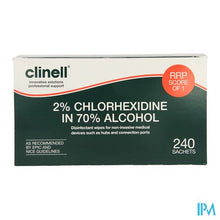 Afbeelding in Gallery-weergave laden, Clinell Alcoholdoekjes+2% Chloorhexidine 240
