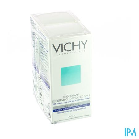 Vichy Deo Gev. H-geepileerd Creme 24u Duo 2x40ml