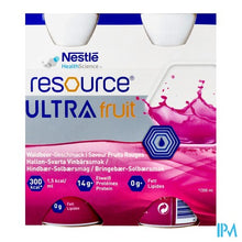 Load image into Gallery viewer, Resource Ultra Fruit Rode Vruchtensmaak 4x200ml
