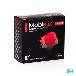 Mobistix Instant Aardbei Vanille 500Mg Gran Zak 24