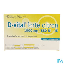 Afbeelding in Gallery-weergave laden, D-vital Forte Citroen 1000mg/880ie Bruis Zakjes 30
