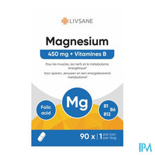 Load image into Gallery viewer, Livsane Magnesium 450mg + Vitamines B Tabl 90
