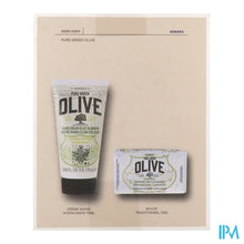 Afbeelding in Gallery-weergave laden, Korres Gs Pure Greek Olive Handcr 75ml+zeep 125g
