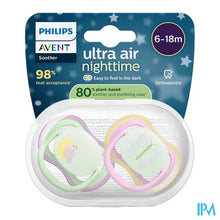 Load image into Gallery viewer, Philips Avent Fopspeen +6m Air Night Vogel/vlind.2

