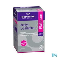 Afbeelding in Gallery-weergave laden, Mannavital Acetyl l-carnitine Platinum V-caps 60
