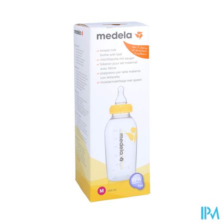 Medela Moedermelkflesje 250ml+speen Medium Flow