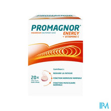 Charger l'image dans la galerie, Promagnor Magnesium 400mg + 180mg Vitamine C (20 bruistabletten)
