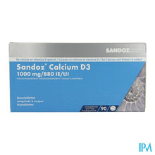 Afbeelding in Gallery-weergave laden, Sandoz Calcium D3 Kauwtabletten 90x1000 mg/880ie
