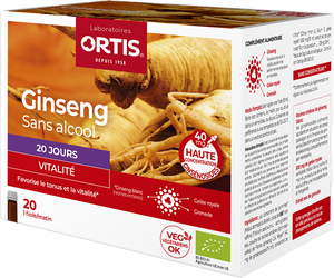 Ortis Ginseng Bio Z/alcohol 20x15ml