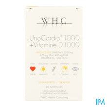 Charger l'image dans la galerie, Unocardio 1000 + Vit D 1000 Softgels 60
