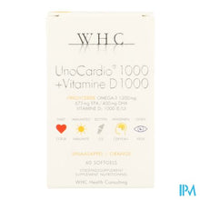 Afbeelding in Gallery-weergave laden, Unocardio 1000 + Vit D 1000 Softgels 60
