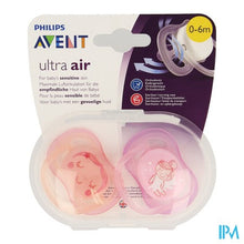 Afbeelding in Gallery-weergave laden, Philips Avent Fopspeen +0m Air Girl Deco Scf345/20
