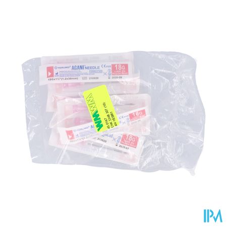 Terumo Naald Agani 18g 1 1/2 Rb Roze 10